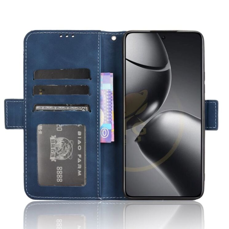Чехол Deexe Wallet Stand для Xiaomi 14T - Blue: фото 3 из 7