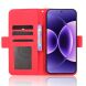 Чехол-книжка с кармашками Deexe Wallet Stand для Xiaomi 17 Pro - Red (390711R). Фото 4 из 15