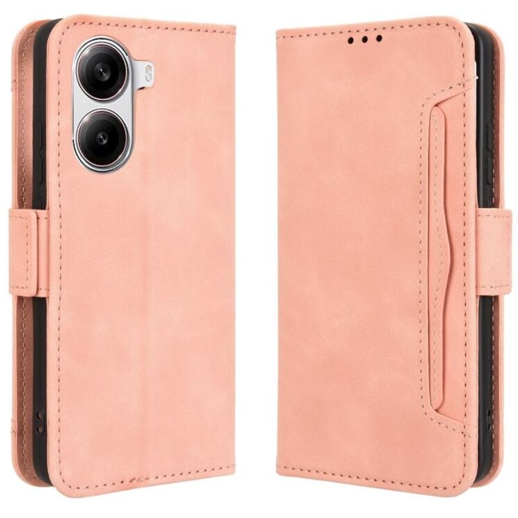 Чохол Deexe Wallet Stand для Xiaomi Poco X7 Pro - Pink: фото 1 з 7