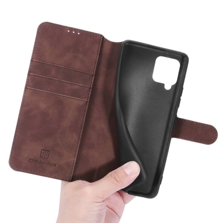 Чехол DG.MING Retro Style для Samsung Galaxy A12 (A125) / A12 Nacho (A127) / M12 (M127) - Coffee: фото 7 из 10