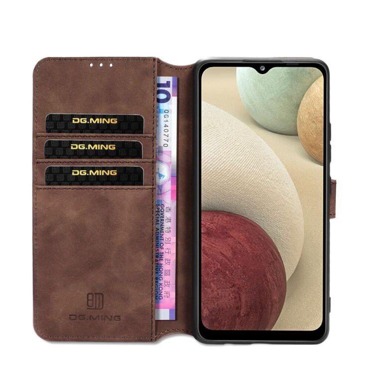 Чехол DG.MING Retro Style для Samsung Galaxy A12 (A125) / A12 Nacho (A127) / M12 (M127) - Coffee: фото 6 из 10