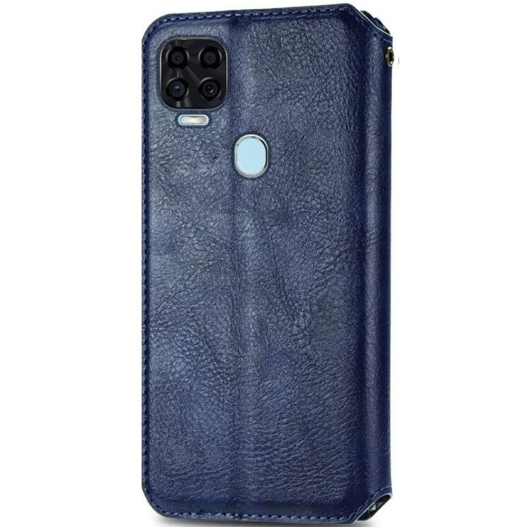 Чехол GETMAN Rhombus Wallet для ZTE Blade V2020 - Blue: фото 2 из 5