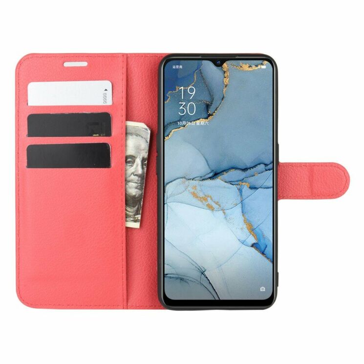 Чехол-книжка Deexe Book Type для OPPO Reno 3 - Red: фото 4 из 6