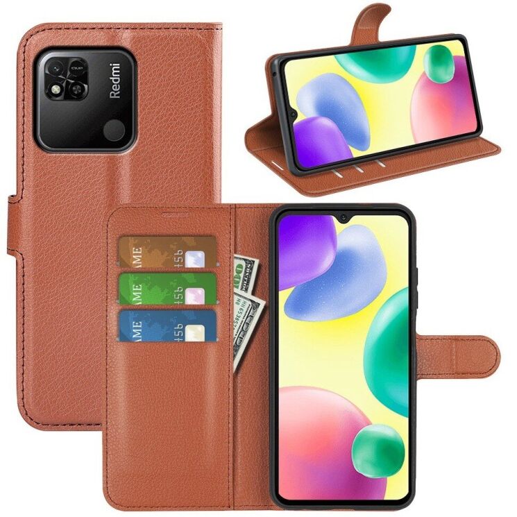 Чехол-книжка Deexe Book Type для Xiaomi Redmi 10A - Brown: фото 1 из 8