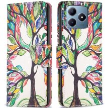 Чехол-книжка Deexe Color Wallet для Realme C63 / C61 / Note 60x - Life Tree: фото 1 из 6