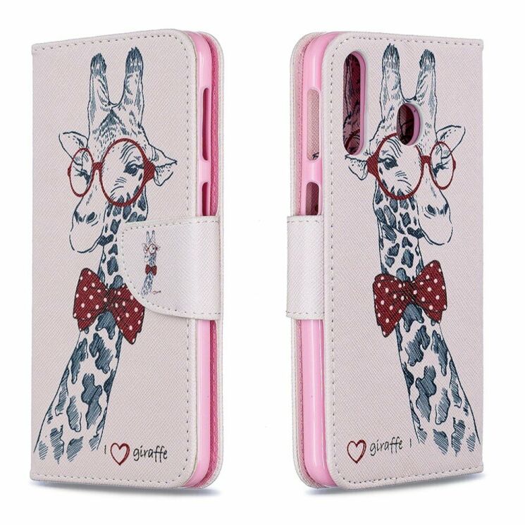 Чохол-книжка Deexe Color Wallet для Samsung Galaxy M30 (M305) / A40s (A407) - Giraffe Wearing Glasses: фото 4 з 8