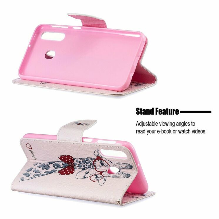 Чохол-книжка Deexe Color Wallet для Samsung Galaxy M30 (M305) / A40s (A407) - Giraffe Wearing Glasses: фото 8 з 8