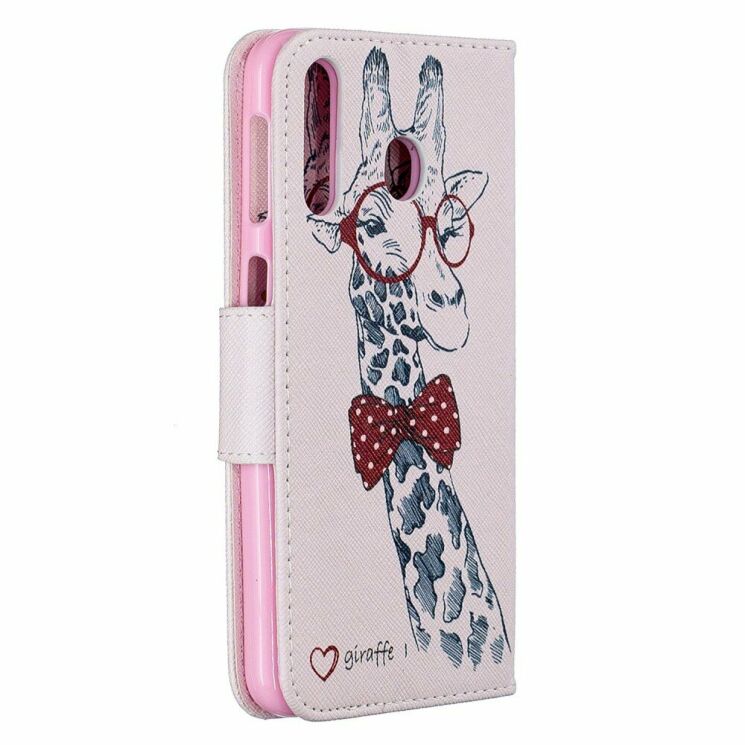 Чохол-книжка Deexe Color Wallet для Samsung Galaxy M30 (M305) / A40s (A407) - Giraffe Wearing Glasses: фото 3 з 8