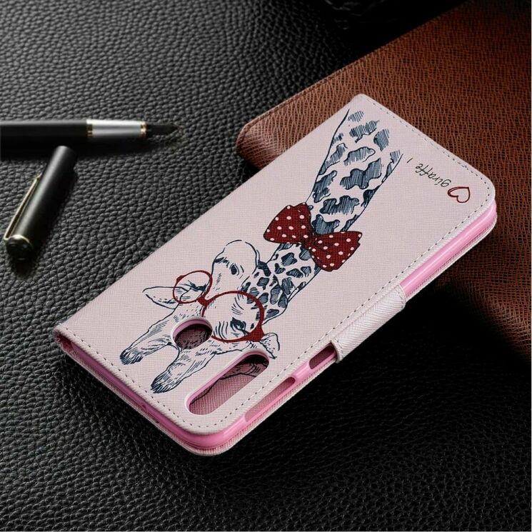 Чохол-книжка Deexe Color Wallet для Samsung Galaxy M30 (M305) / A40s (A407) - Giraffe Wearing Glasses: фото 7 з 8