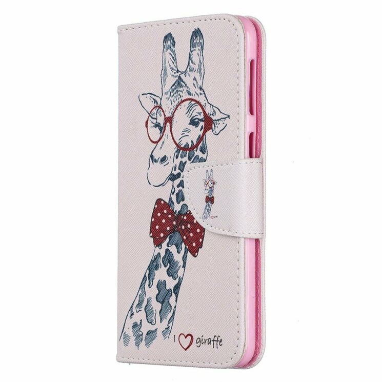 Чохол-книжка Deexe Color Wallet для Samsung Galaxy M30 (M305) / A40s (A407) - Giraffe Wearing Glasses: фото 2 з 8