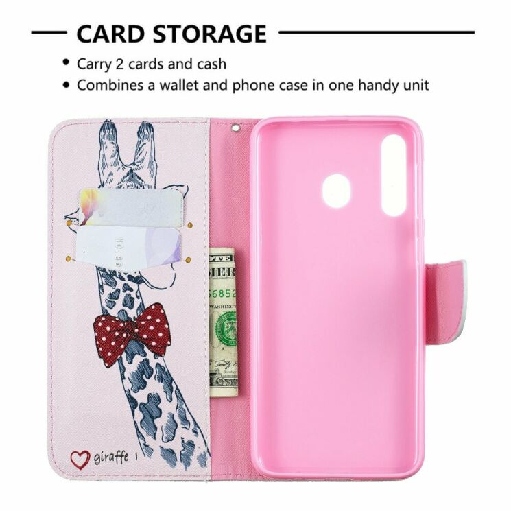 Чохол-книжка Deexe Color Wallet для Samsung Galaxy M30 (M305) / A40s (A407) - Giraffe Wearing Glasses: фото 5 з 8
