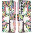 Чехол-книжка Deexe Color Wallet для Samsung Galaxy S24 (S921) / Galaxy S25 (S931) - Life Tree (347149D)