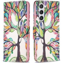 Чехол-книжка Deexe Color Wallet для Samsung Galaxy S24 (S921) / Galaxy S25 (S931) - Life Tree: фото 1 из 7