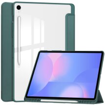 Чехол-книжка Deexe Crystal Back для Samsung Galaxy Tab S10 FE Plus - Green: фото 1 из 8