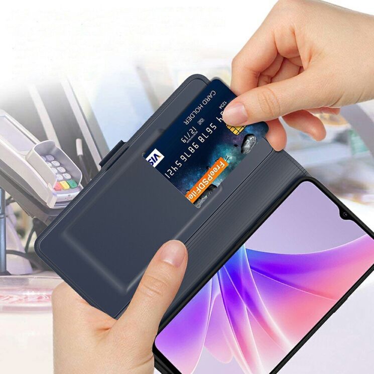 Чехол-книжка Deexe Faro Wallet для Infinix Hot 50 - Black: фото 5 из 7