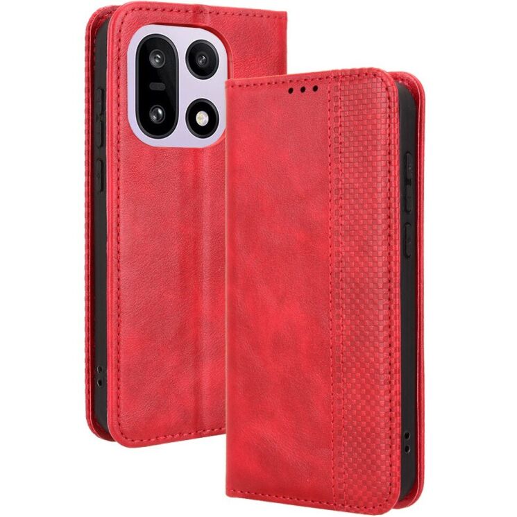 Чехол-книжка Deexe Retro Style для OnePlus 15 - Red: фото 1 из 16
