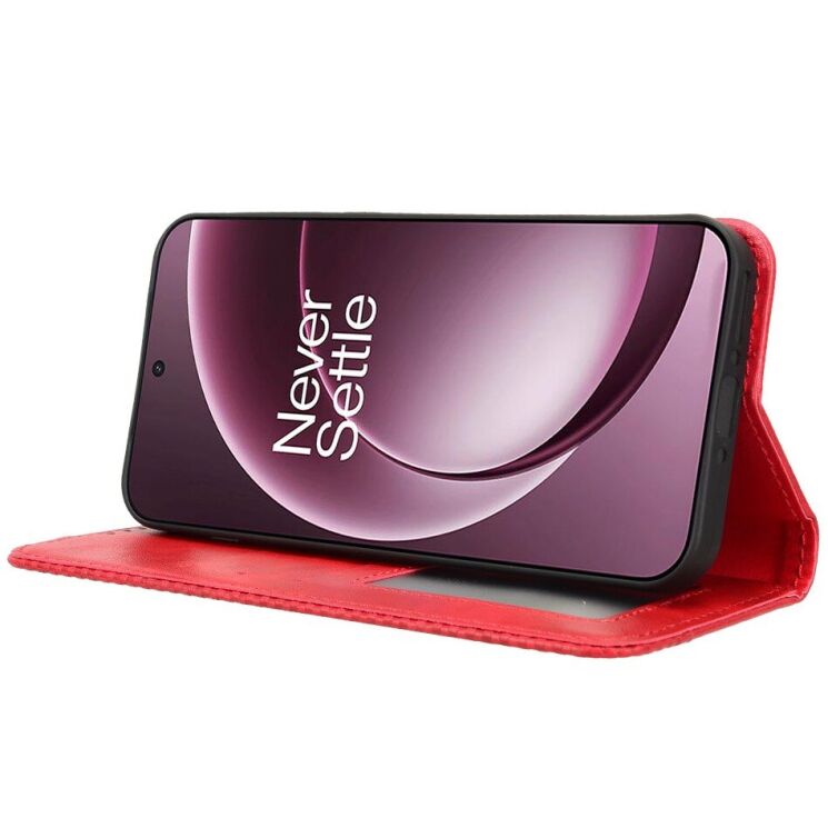 Чехол-книжка Deexe Retro Style для OnePlus 15 - Red: фото 6 из 16
