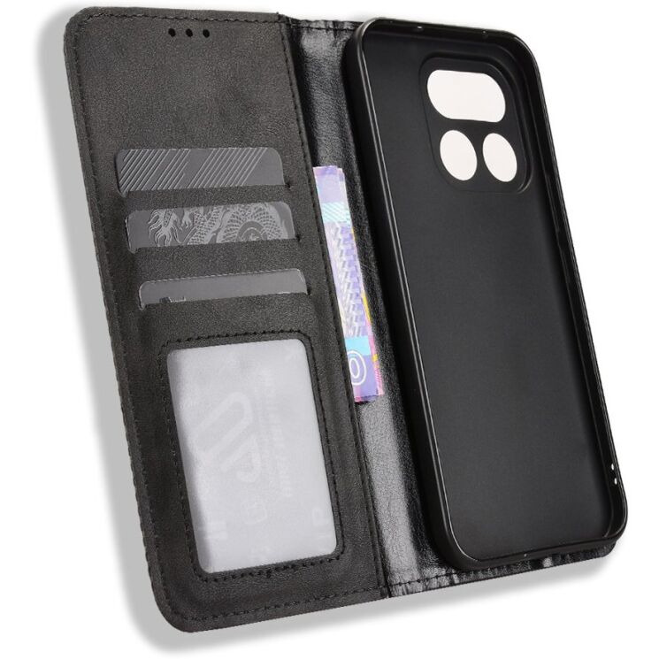 Чохол-книжка Deexe Retro Style для Realme 16 Pro Plus - Black (428509B) Чохол-книжка Deexe Retro Style для Realme 16 Pro Plus - Black: фото 5 з 20