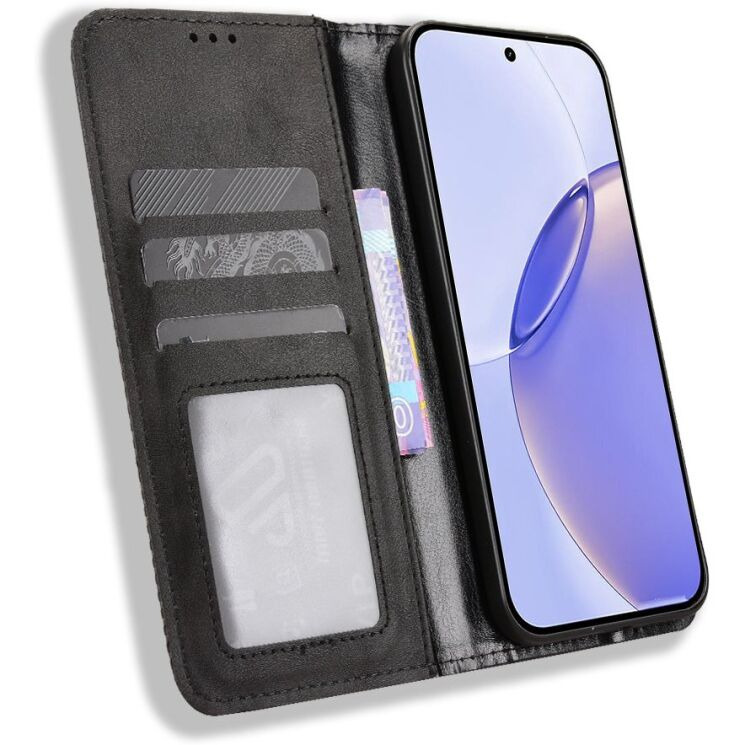 Чохол-книжка Deexe Retro Style для Realme 16 Pro Plus - Black (428509B) Чохол-книжка Deexe Retro Style для Realme 16 Pro Plus - Black: фото 6 з 20