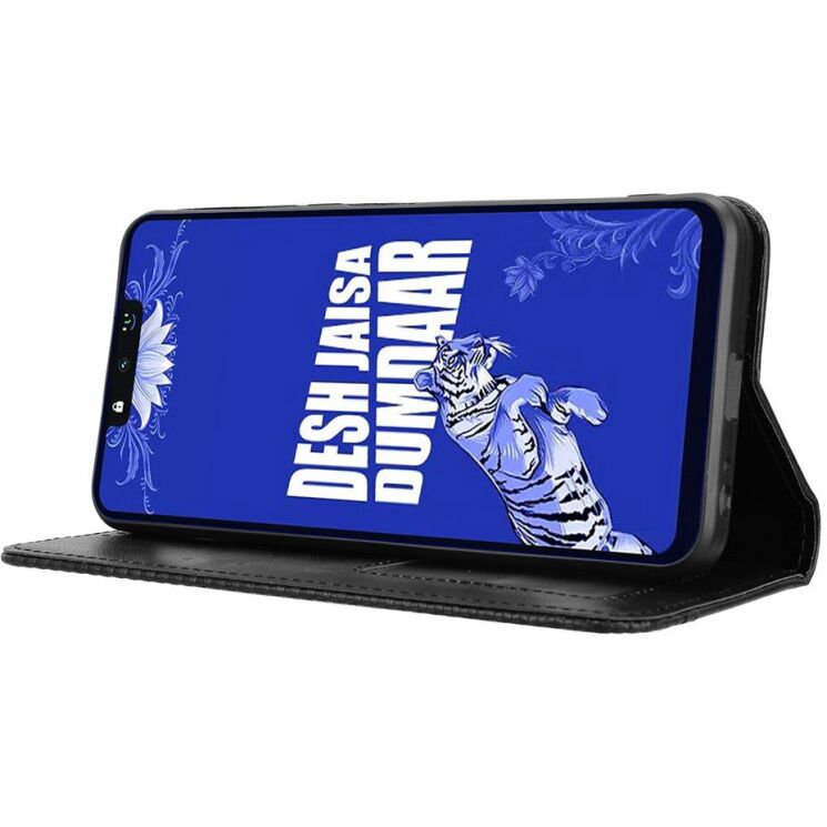 Чохол-книжка Deexe Retro Style для TECNO Spark Go 3 - Black: фото 7 з 20