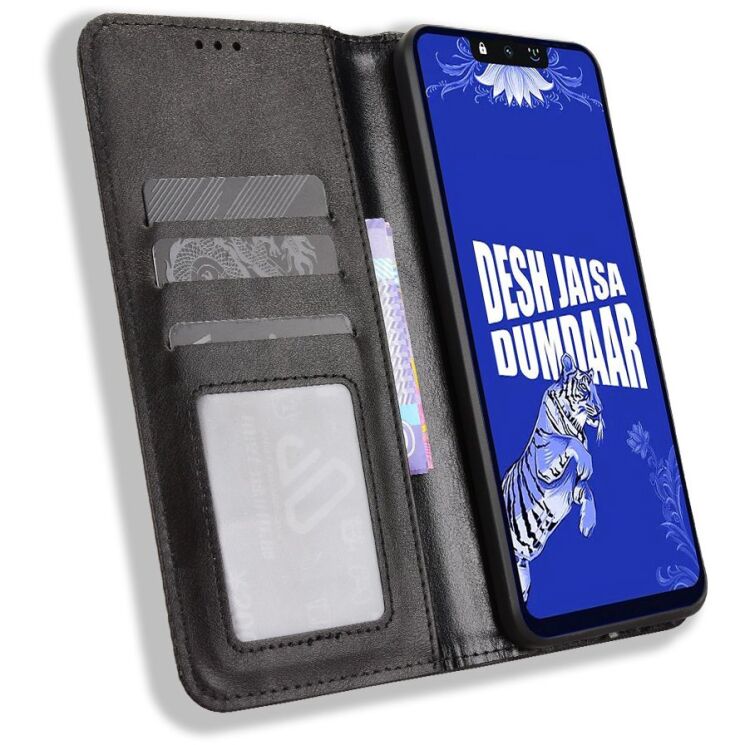 Чохол-книжка Deexe Retro Style для TECNO Spark Go 3 - Black: фото 6 з 20