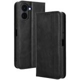 Чохол-книжка Deexe Retro Style для TECNO Spark Go 3 - Black: фото 1 з 20