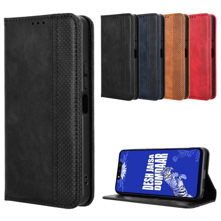 Чохол-книжка Deexe Retro Style для TECNO Spark Go 3 - Black: фото 9 з 20