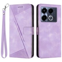 Чехол-книжка Deexe Triangle Series для Infinix Note 40 - Purple: фото 1 из 13