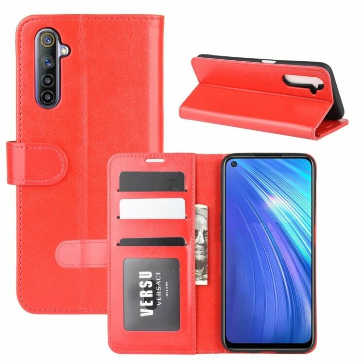 Чохол-книжка Deexe Wallet Style для Realme 6 - Red: фото 2 з 8