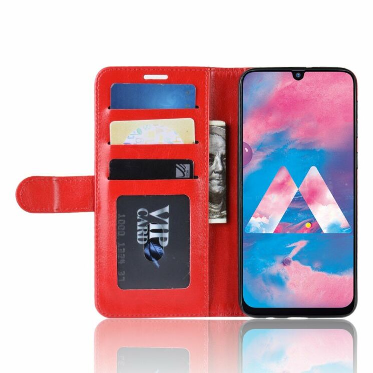 Классический чехол-книжка Deexe Wallet Style для Samsung Galaxy M30 (M305) / A40s (A407) - Red: фото 6 из 8