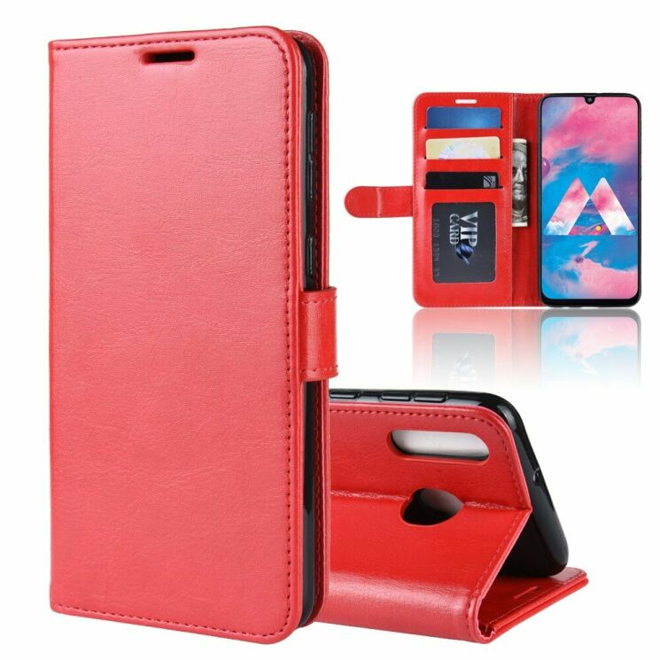 Классический чехол-книжка Deexe Wallet Style для Samsung Galaxy M30 (M305) / A40s (A407) - Red: фото 1 из 8