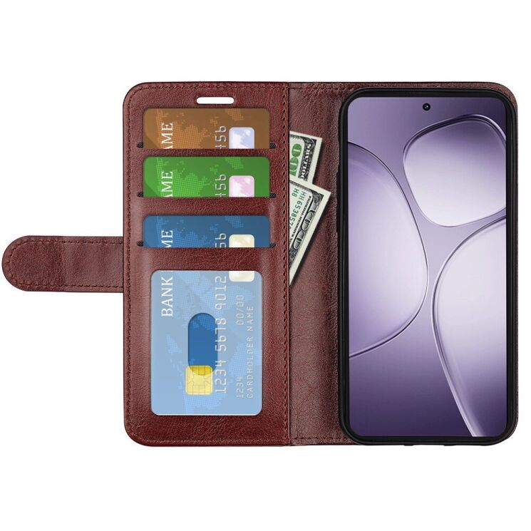 Чехол-книжка Deexe Wallet Style для Xiaomi 14T Pro - Brown: фото 2 из 7