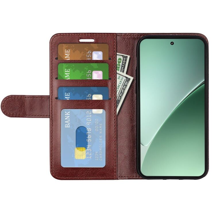 Чохол-книжка Deexe Wallet Style для Xiaomi 15 Pro - Brown: фото 2 з 7