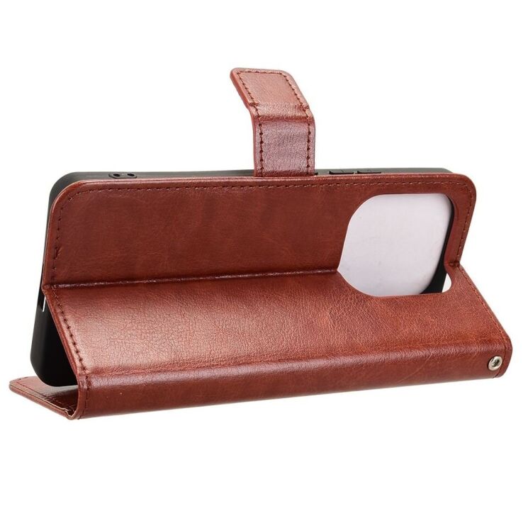Чехол-книжка Deexe Wallet Style для Xiaomi Redmi Note 14 4G - Brown: фото 4 из 6