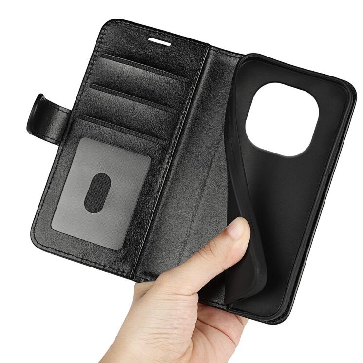 Чехол-книжка Deexe Wallet Style для Xiaomi Redmi Note 14 Pro Plus - Black: фото 8 из 9