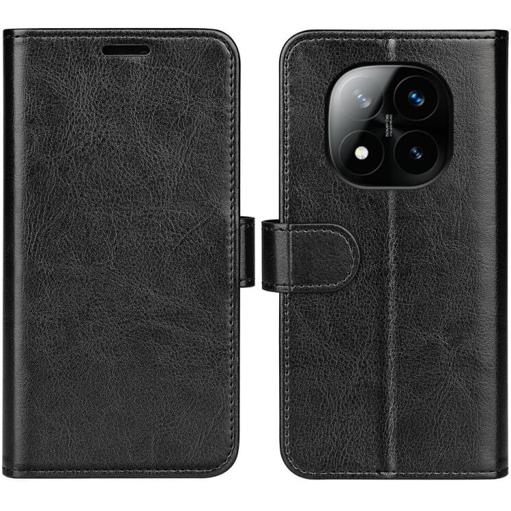 Чехол-книжка Deexe Wallet Style для Xiaomi Redmi Note 14 Pro Plus - Black: фото 1 из 9