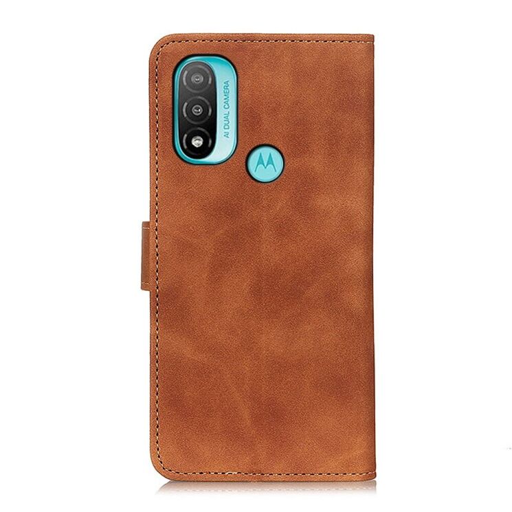 Чехол-книжка KHAZNEH Retro Wallet для Motorola Moto E20 / E40 - Brown: фото 4 из 10