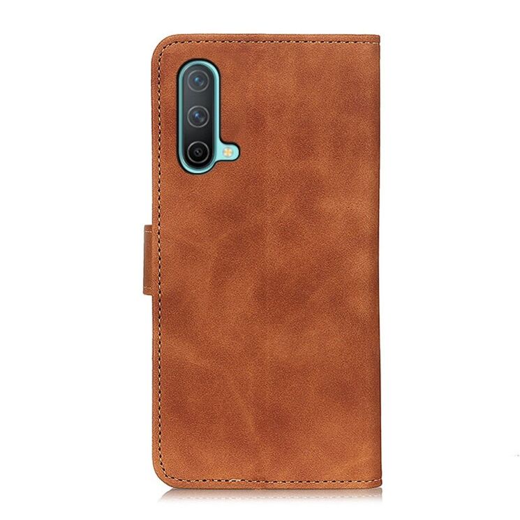 Чехол-книжка с застежкой KHAZNEH Retro Wallet для OnePlus Nord CE - Brown: фото 3 из 11