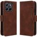 Чехол-книжка с карманами Deexe Wallet Stand для Motorola Edge 70 Fusion - Brown (409507Z). Фото 1 из 15