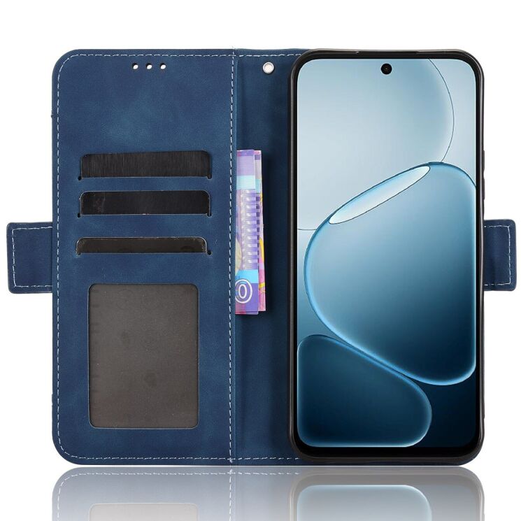 Чохол-книжка з кишеньками Deexe Wallet Stand для OPPO A6x - Blue: фото 4 з 16
