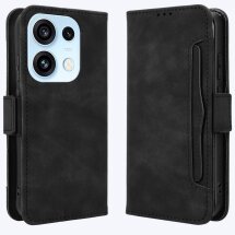 Чехол-книжка с карманами Deexe Wallet Stand для OPPO Reno 16 / 16 Pro - Black: фото 1 из 17
