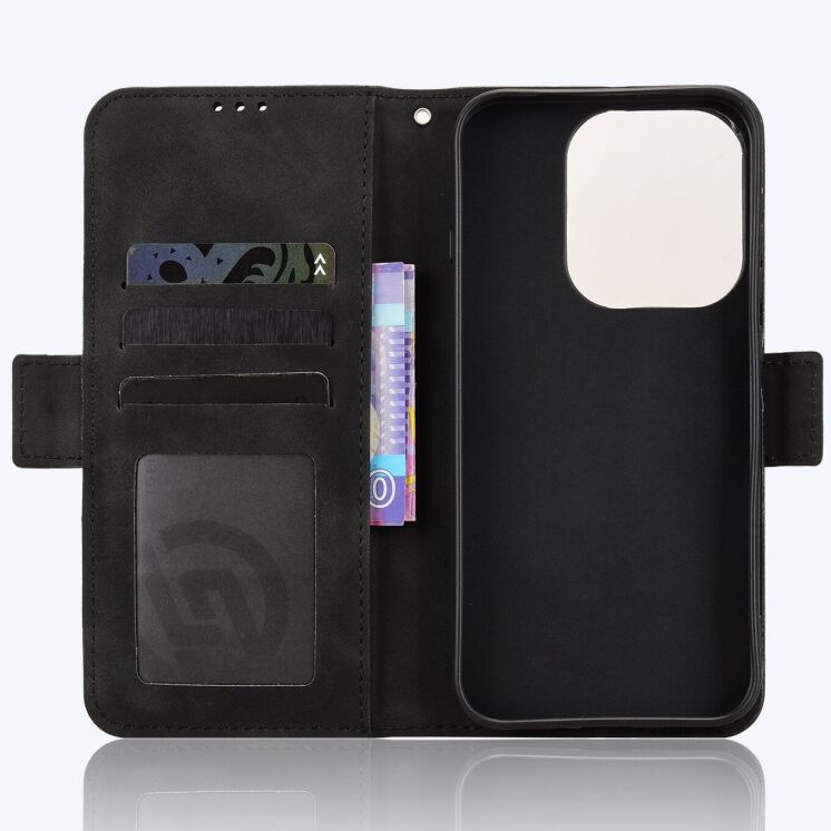 Чехол-книжка с карманами Deexe Wallet Stand для OPPO Reno 16 / 16 Pro - Black: фото 4 из 17