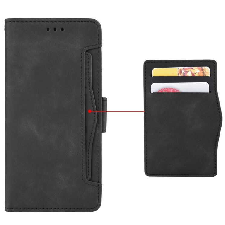 Чехол-книжка с карманами Deexe Wallet Stand для OPPO Reno 16 / 16 Pro - Black: фото 2 из 17