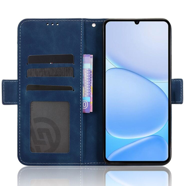 Чохол-книжка з кишеньками Deexe Wallet Stand для Realme Note 80 - Blue: фото 5 з 15