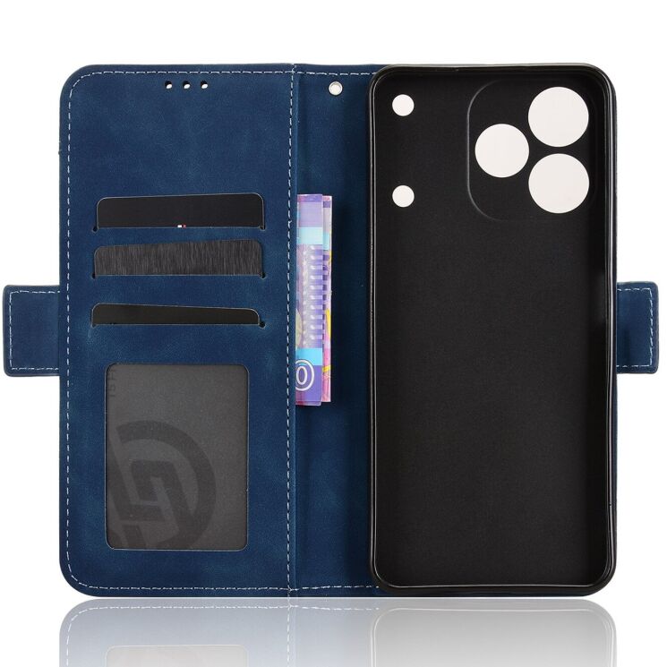 Чохол-книжка з кишеньками Deexe Wallet Stand для Realme Note 80 - Blue: фото 4 з 15