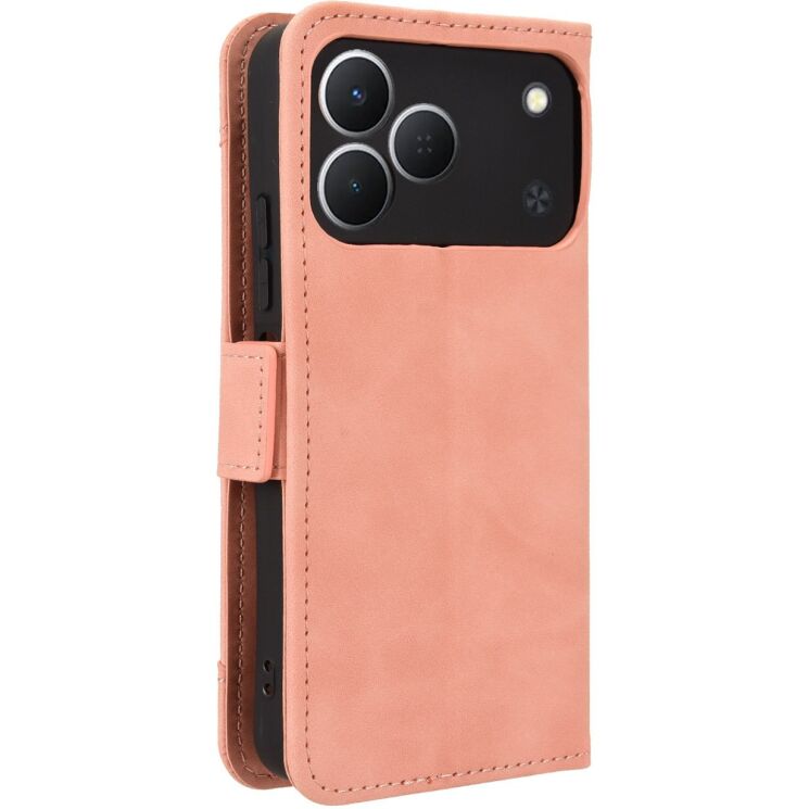 Чехол-книжка с карманами Deexe Wallet Stand для TECNO Spark 50 - Pink: фото 7 из 17