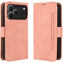 Чехол-книжка с карманами Deexe Wallet Stand для TECNO Spark 50 - Pink: фото 1 из 17