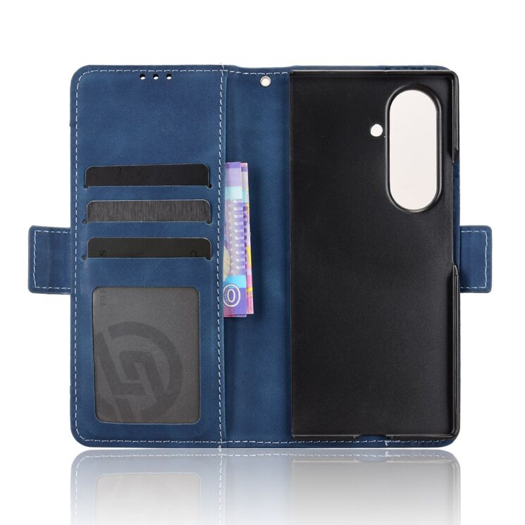 Чехол-книжка с карманами Deexe Wallet Stand (FF) для Samsung Galaxy Fold 8 Ultra - Blue: фото 4 из 8