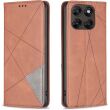 Чохол-книжка з кишеньками UniCase Geometric Pattern для Motorola Moto G77 - Brown (406810Z)