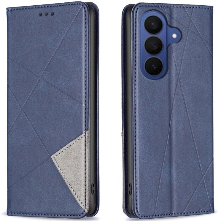 Чехол-книжка с карманами UniCase Geometric Pattern для Samsung Galaxy A37 (A376) - Blue: фото 1 из 10